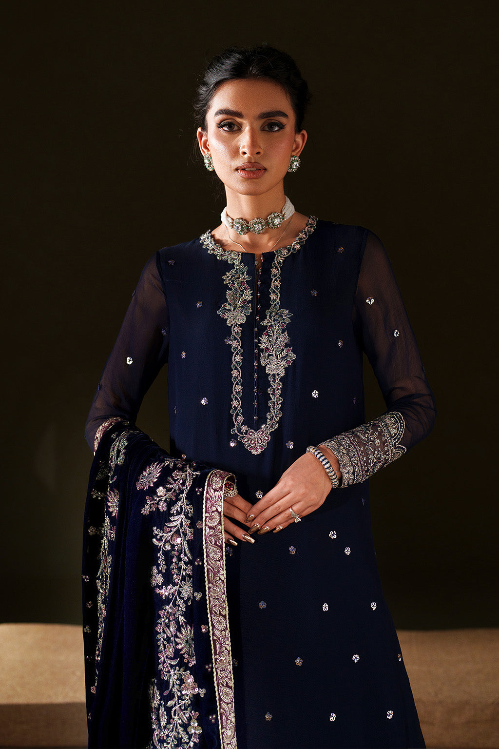 IV-76 Embroidered Velvet