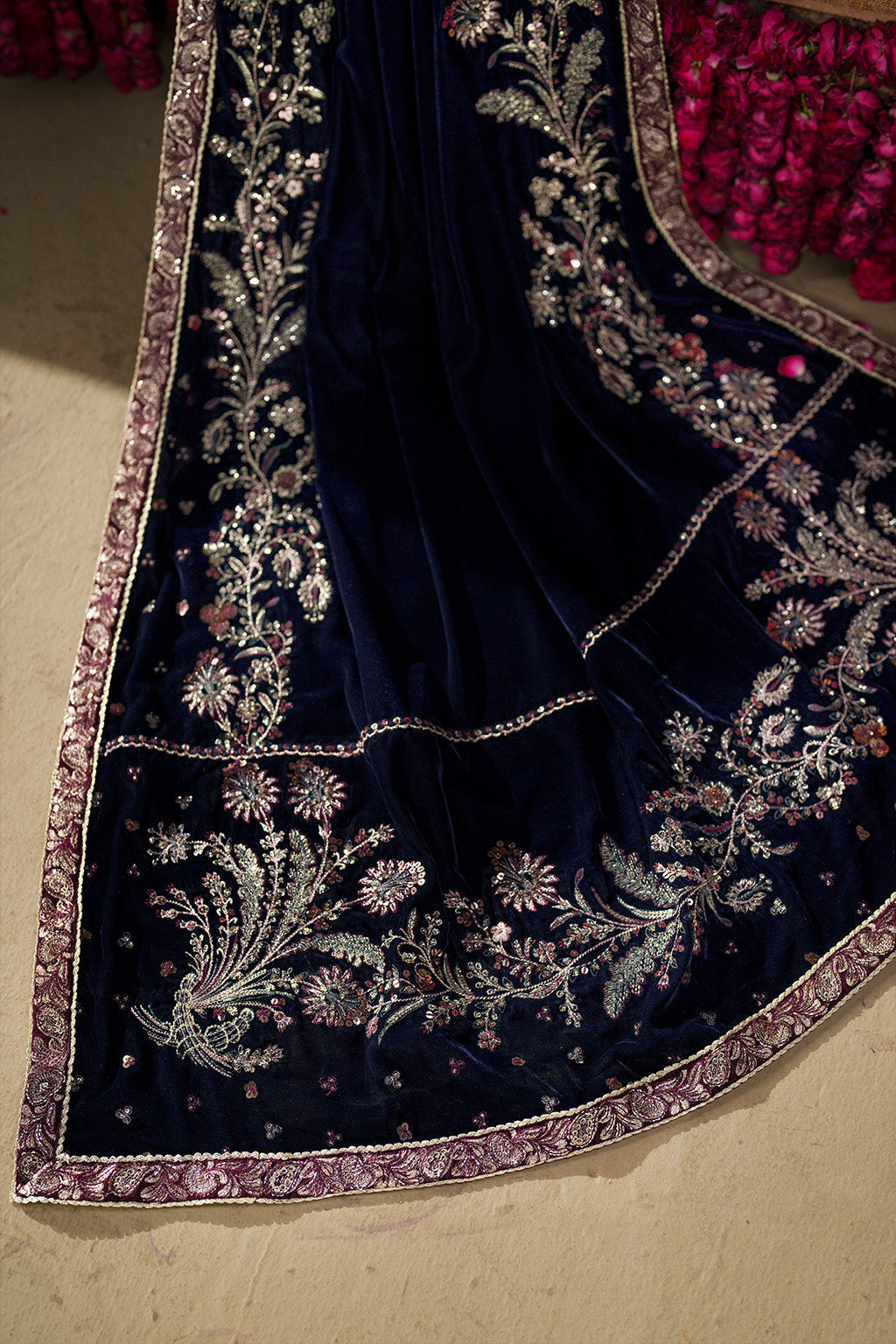 IV-76 Embroidered Velvet