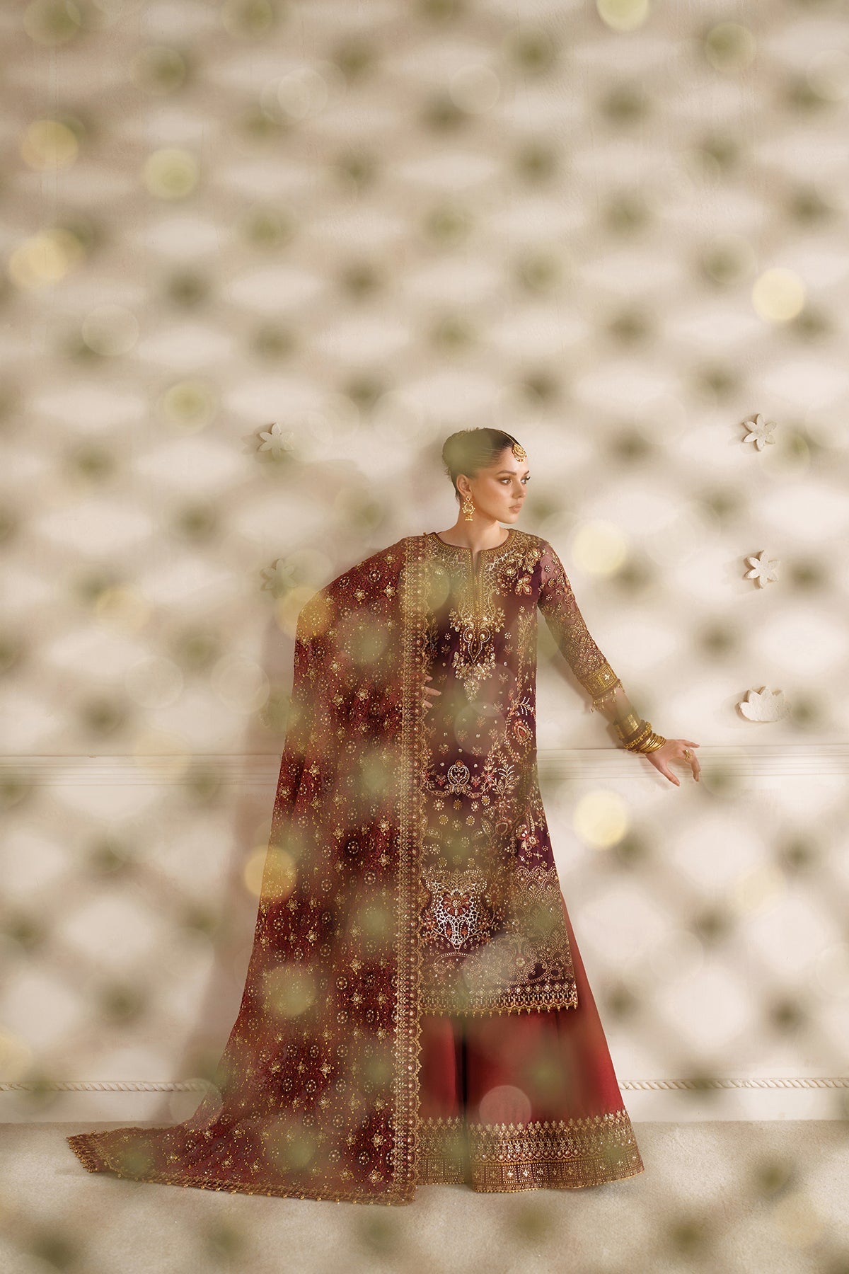 EMBROIDERED CHIFFON CH14-07 STITCHED