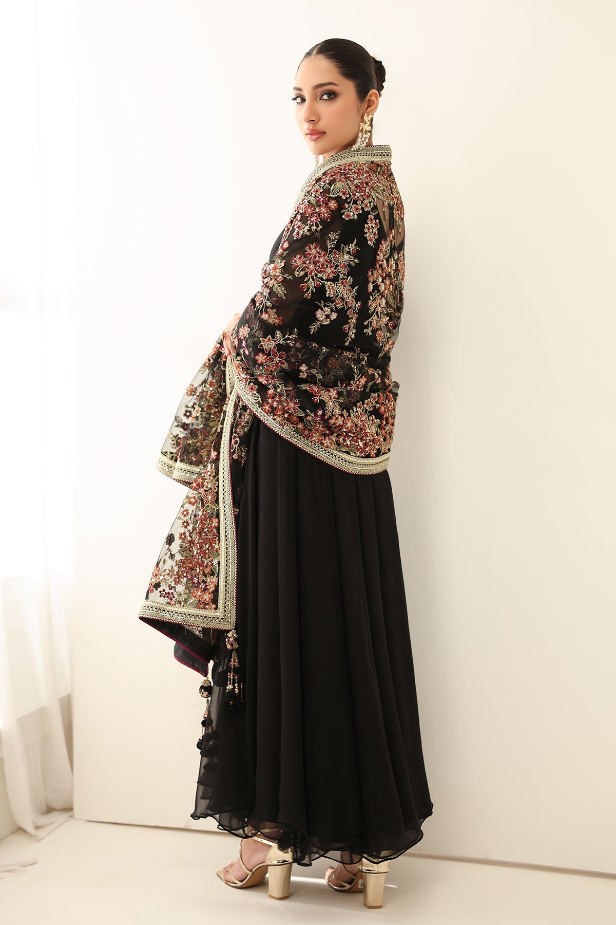 EMBROIDERED CHIFFON PR-1161