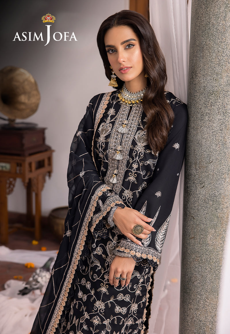 AJSW-27 EMBROIDERED POLY VISCOSE 3 PCS