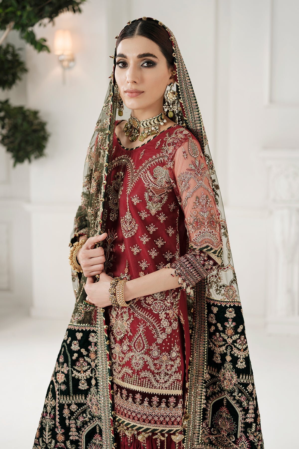 EMBROIDERED NET CH10-07 STITCHED