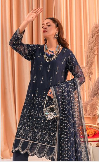 Design 3 - Royal Blue (Unstitched)