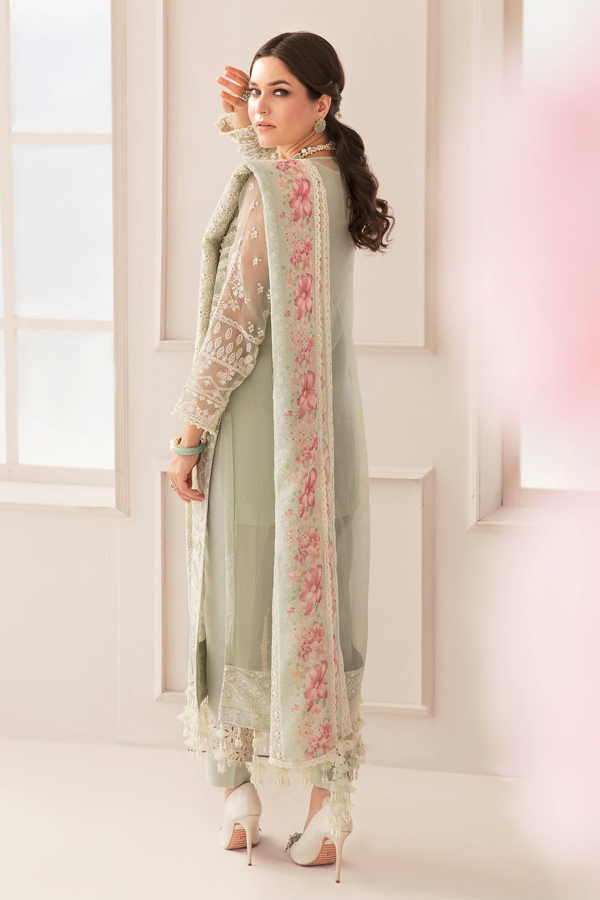 EMBROIDERED CHIFFON CH11-01 STITCHED