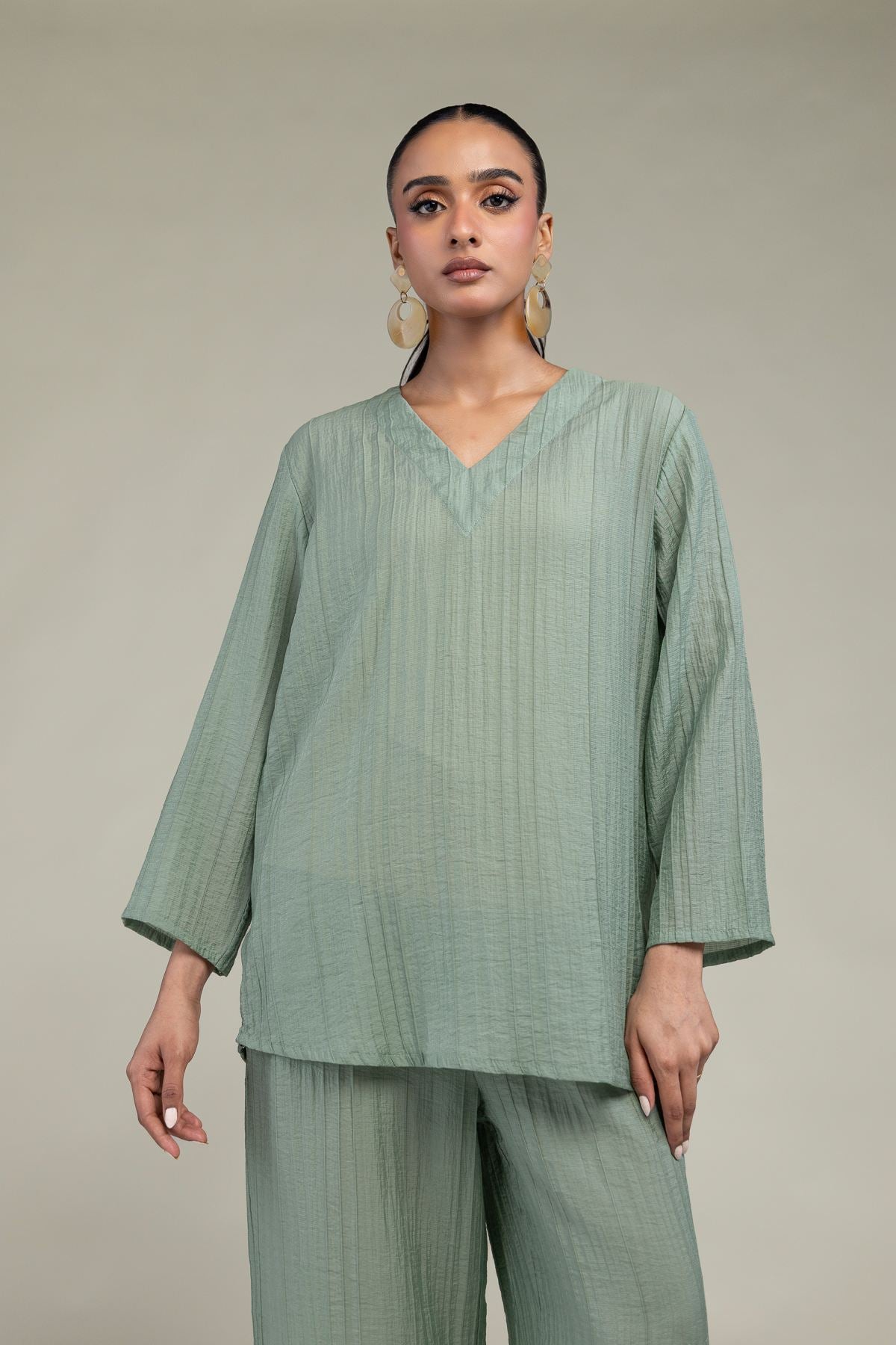 Solid Crinkle Shirt