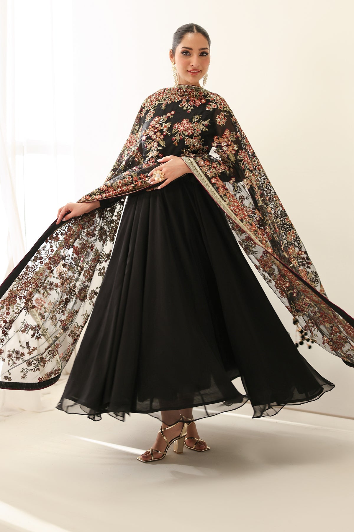 EMBROIDERED CHIFFON PR-1161