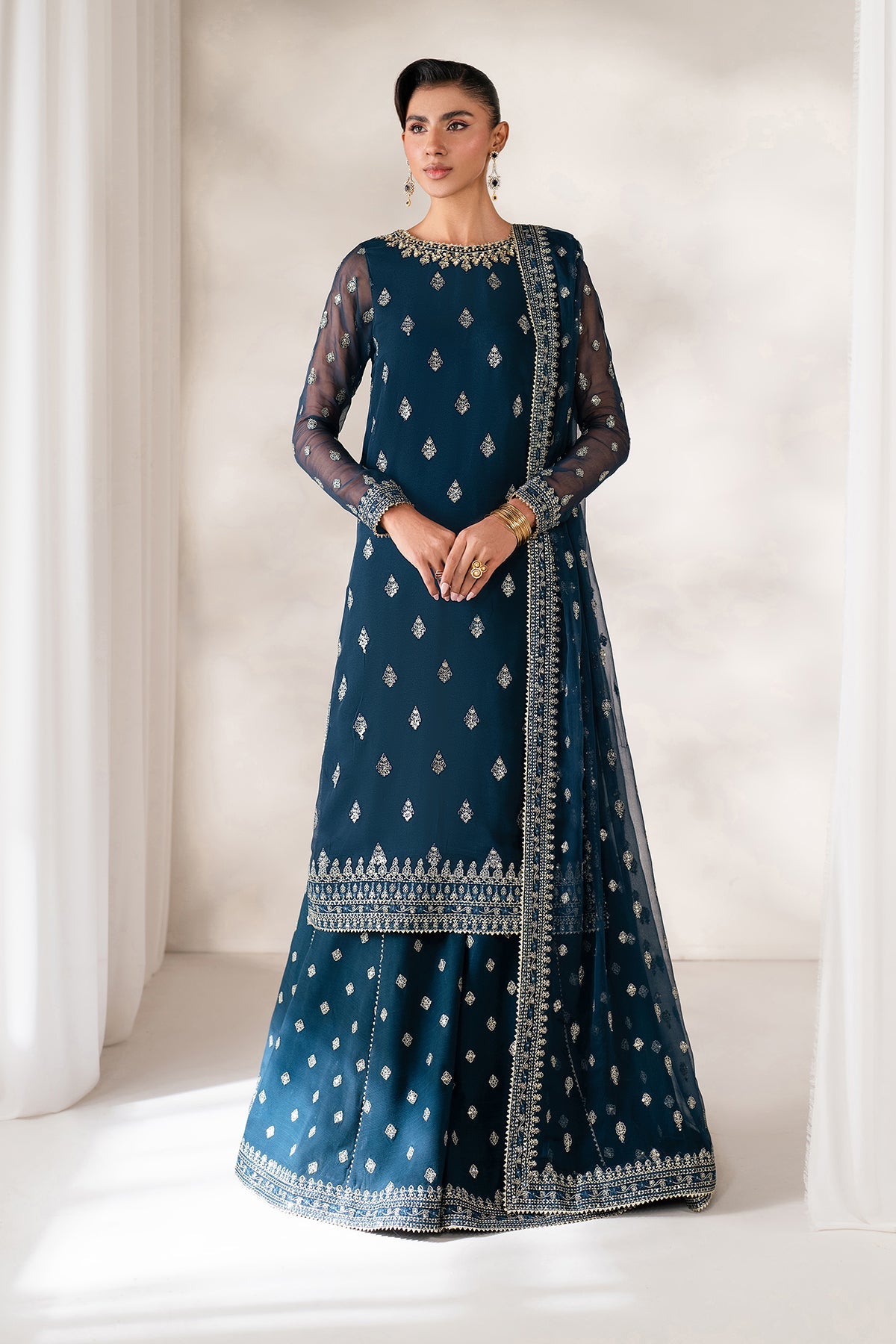 EMBROIDERED CHIFFON SF-4142