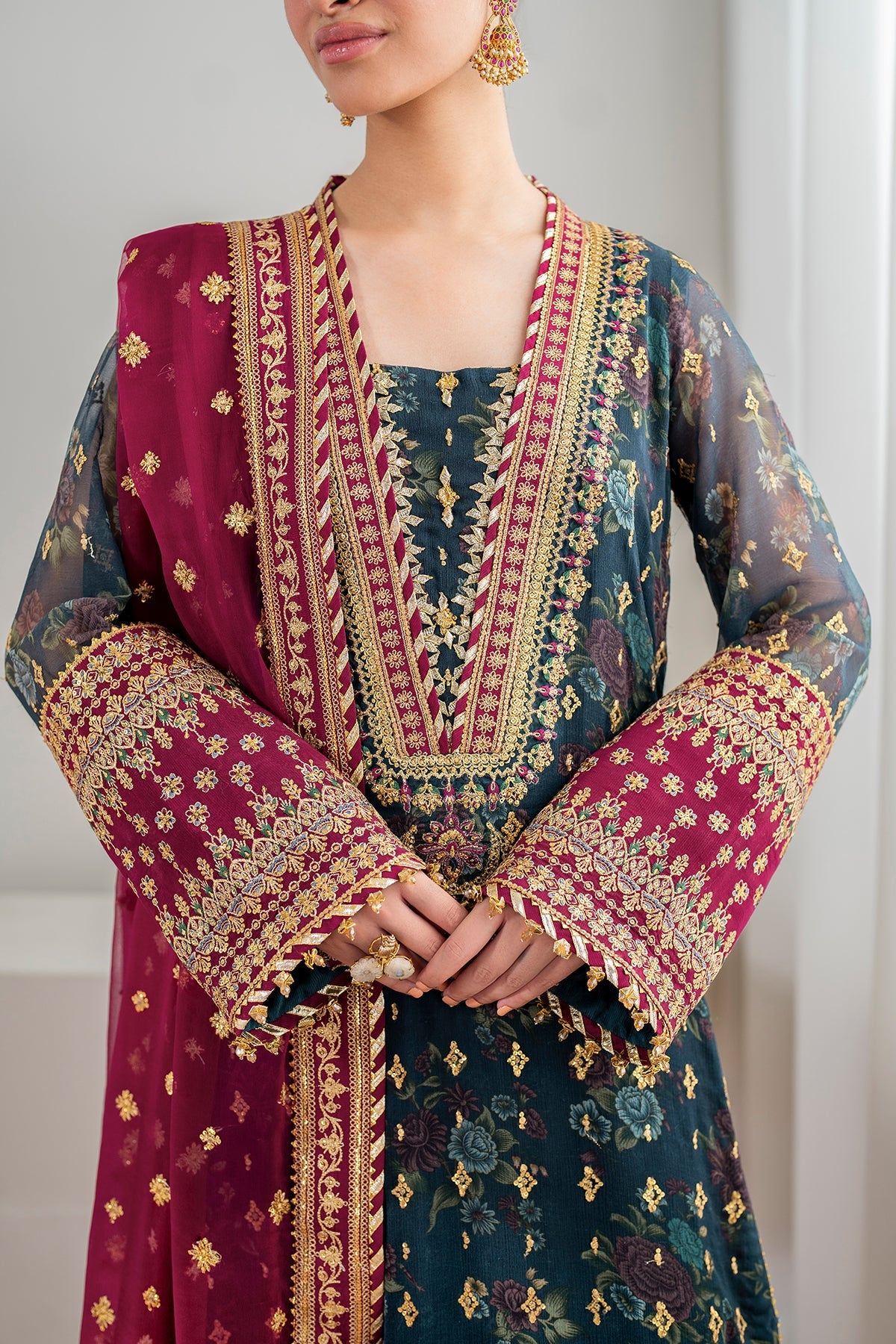 EMBROIDERED CHIFFON UF-689