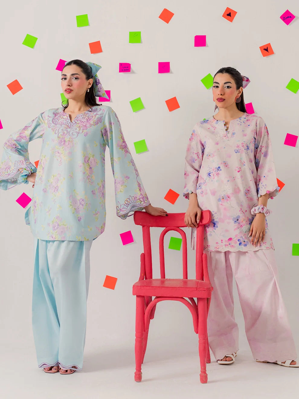 Ribbon - 3Pc Printkari Suit