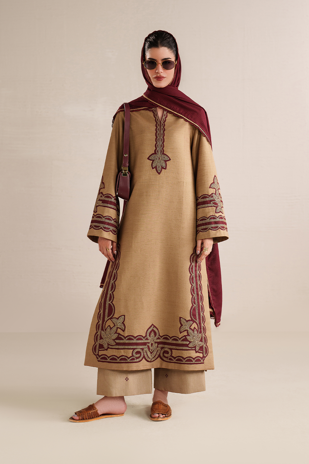 UE-583 Embroidered Khaddar