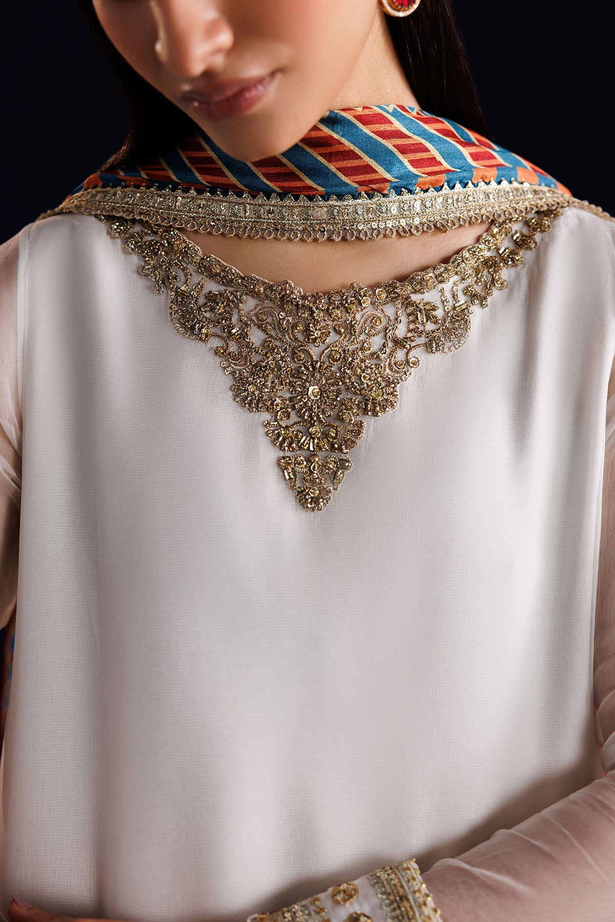 EMBROIDERED CHIFFON PR-1314