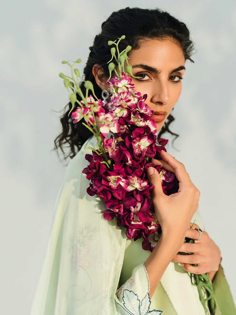 Pistachio Meadow - 3pcs Rawsilk Ensemble