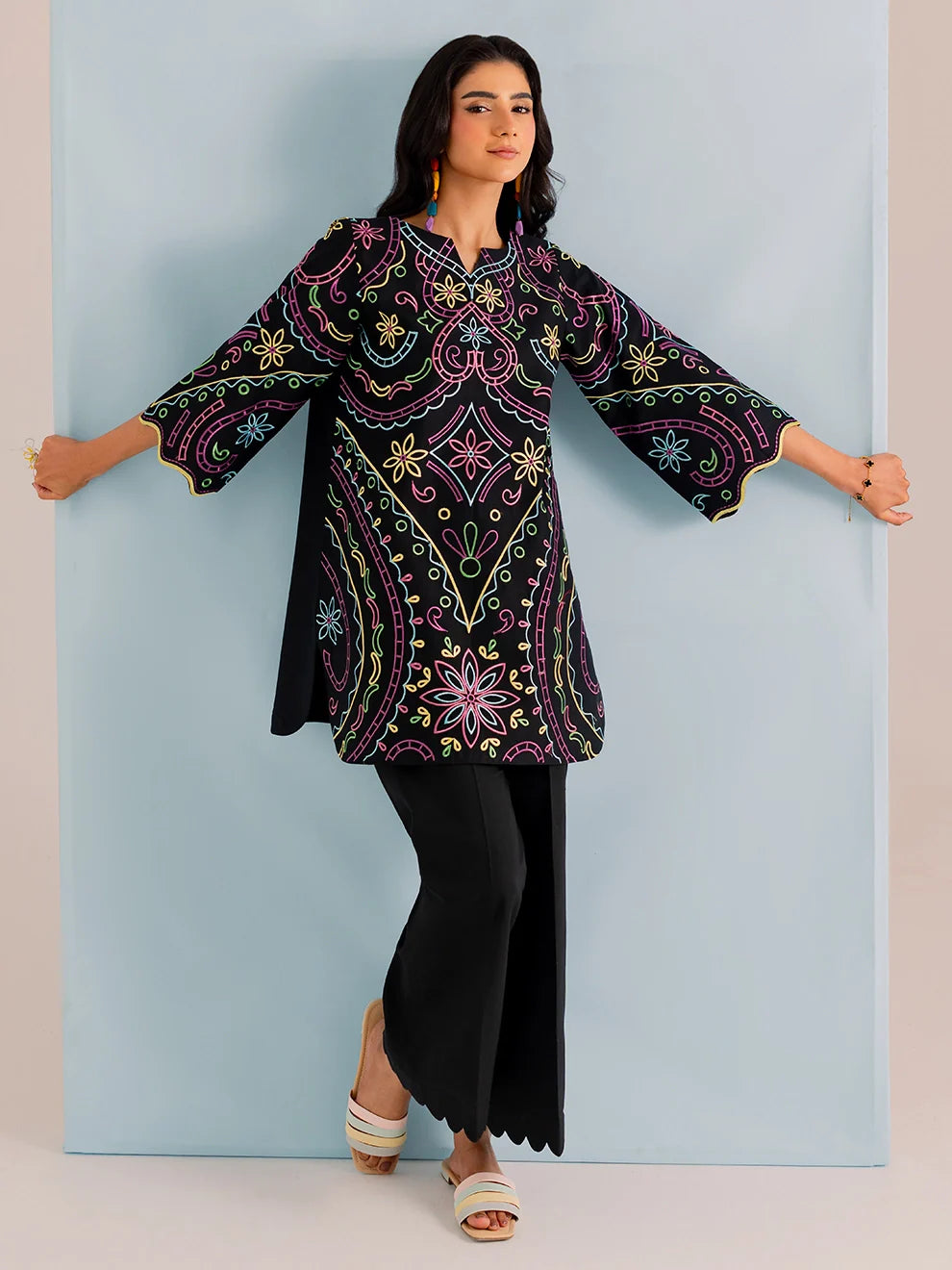 Noirvent | 2Pc Embroidered Cotton Set