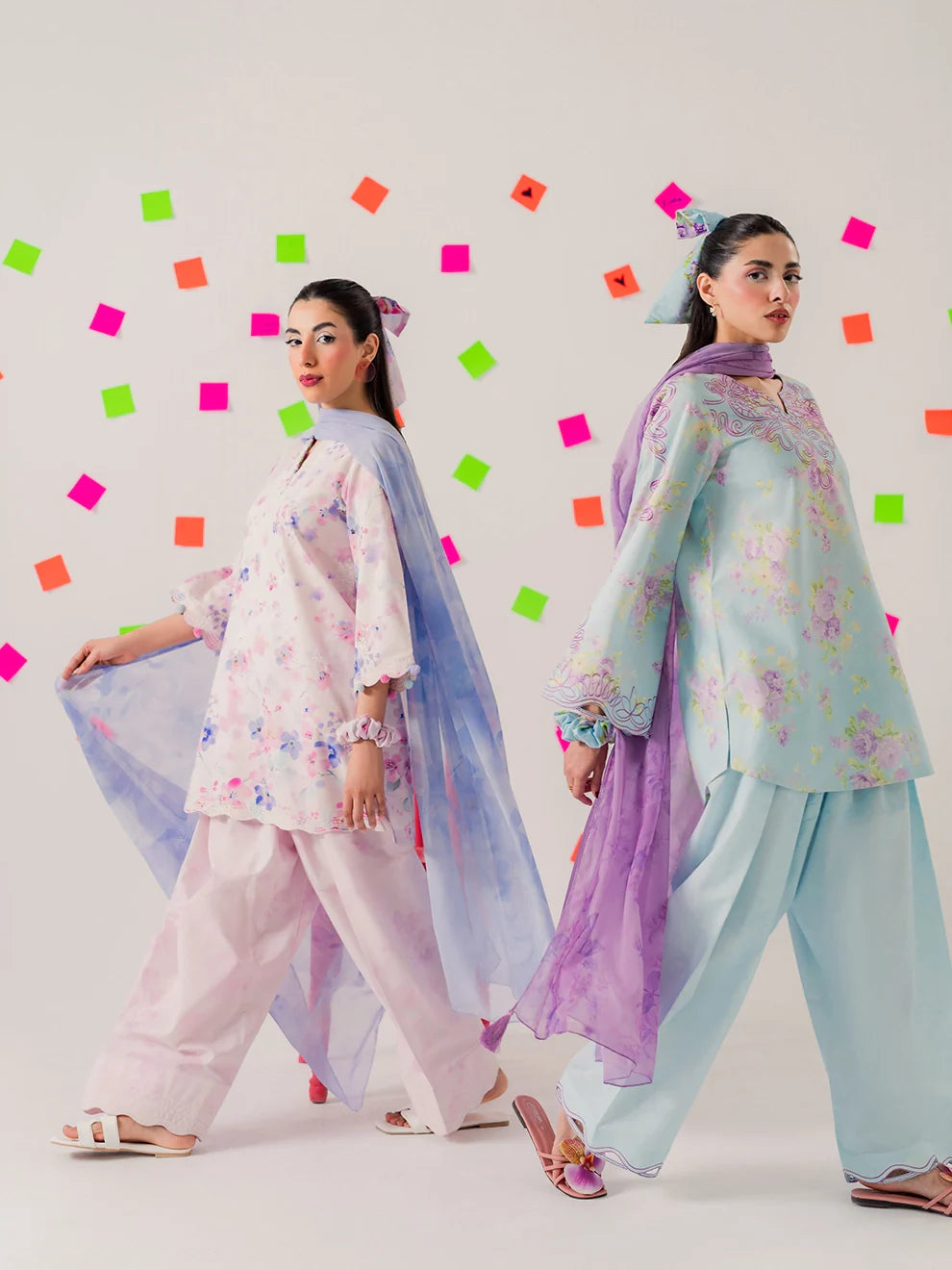 Ribbon - 3Pc Printkari Suit