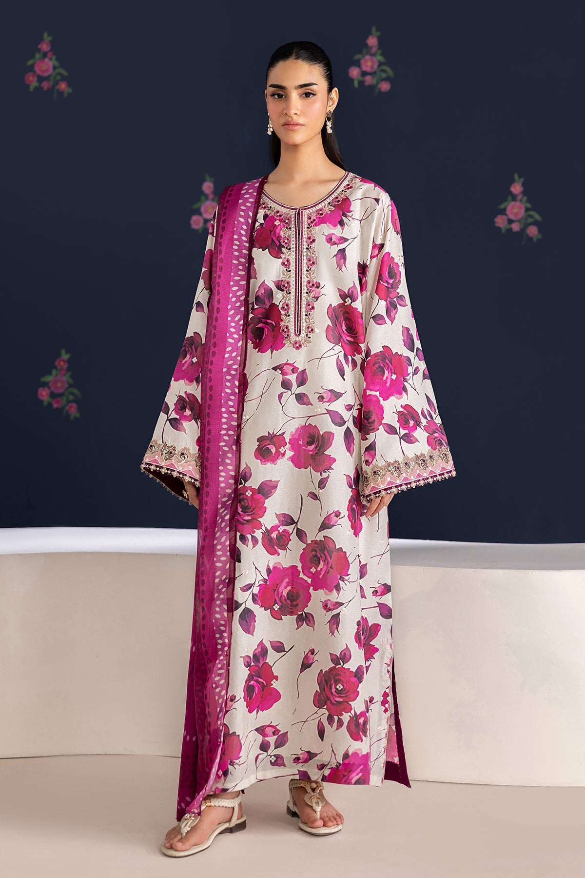 EMBROIDERED LAWN SF-4463