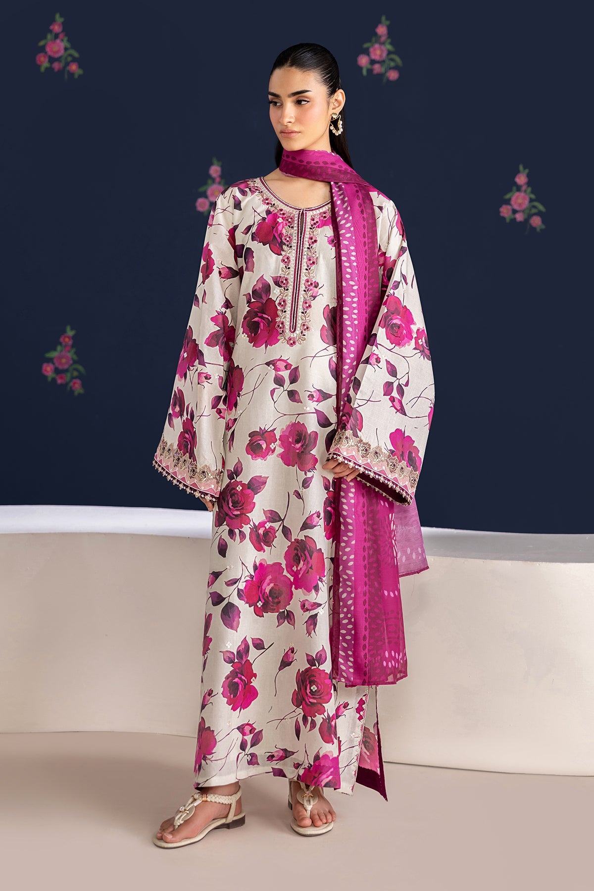 EMBROIDERED LAWN SF-4463
