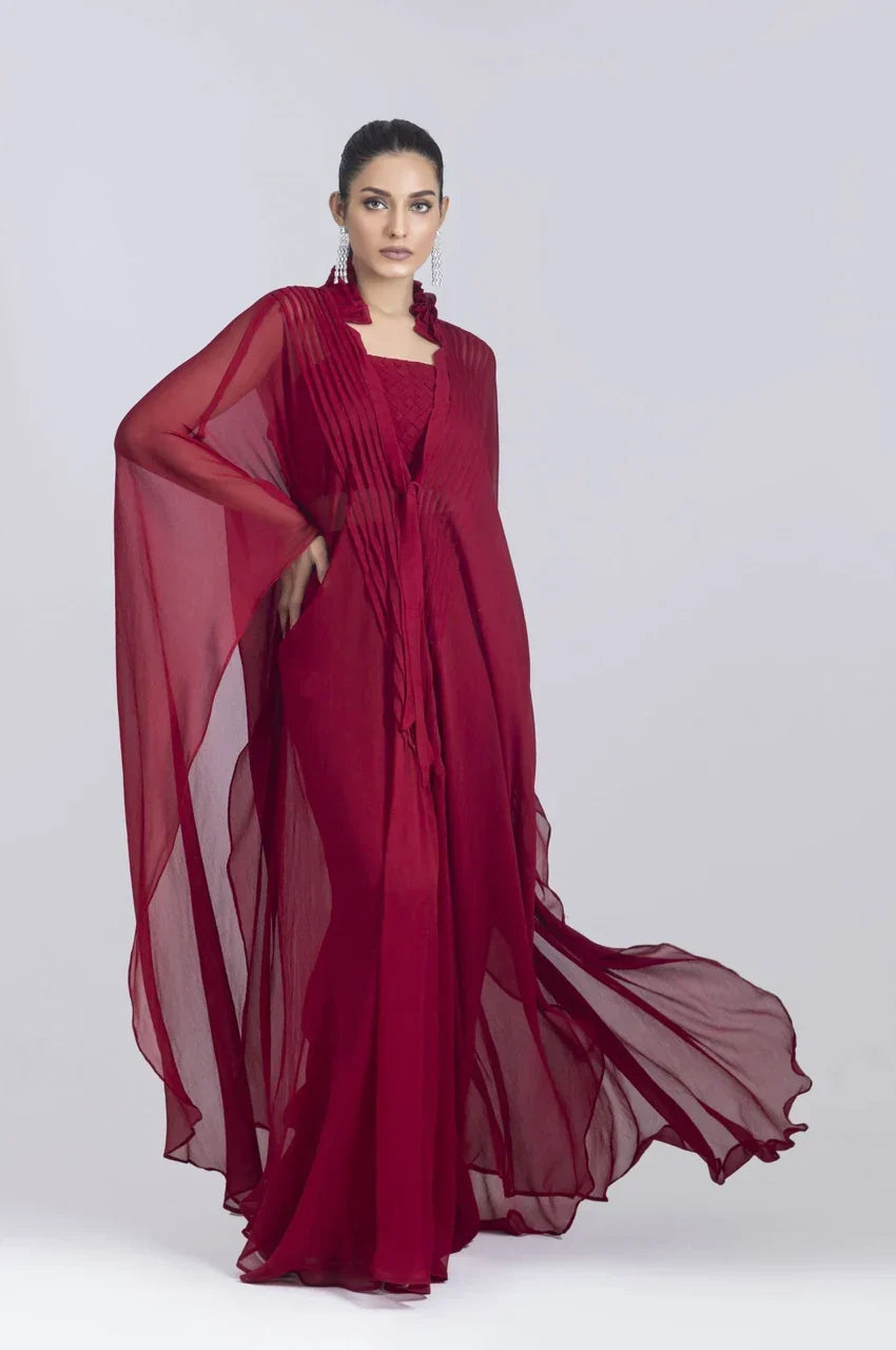 Abaya Shirt - Maroon