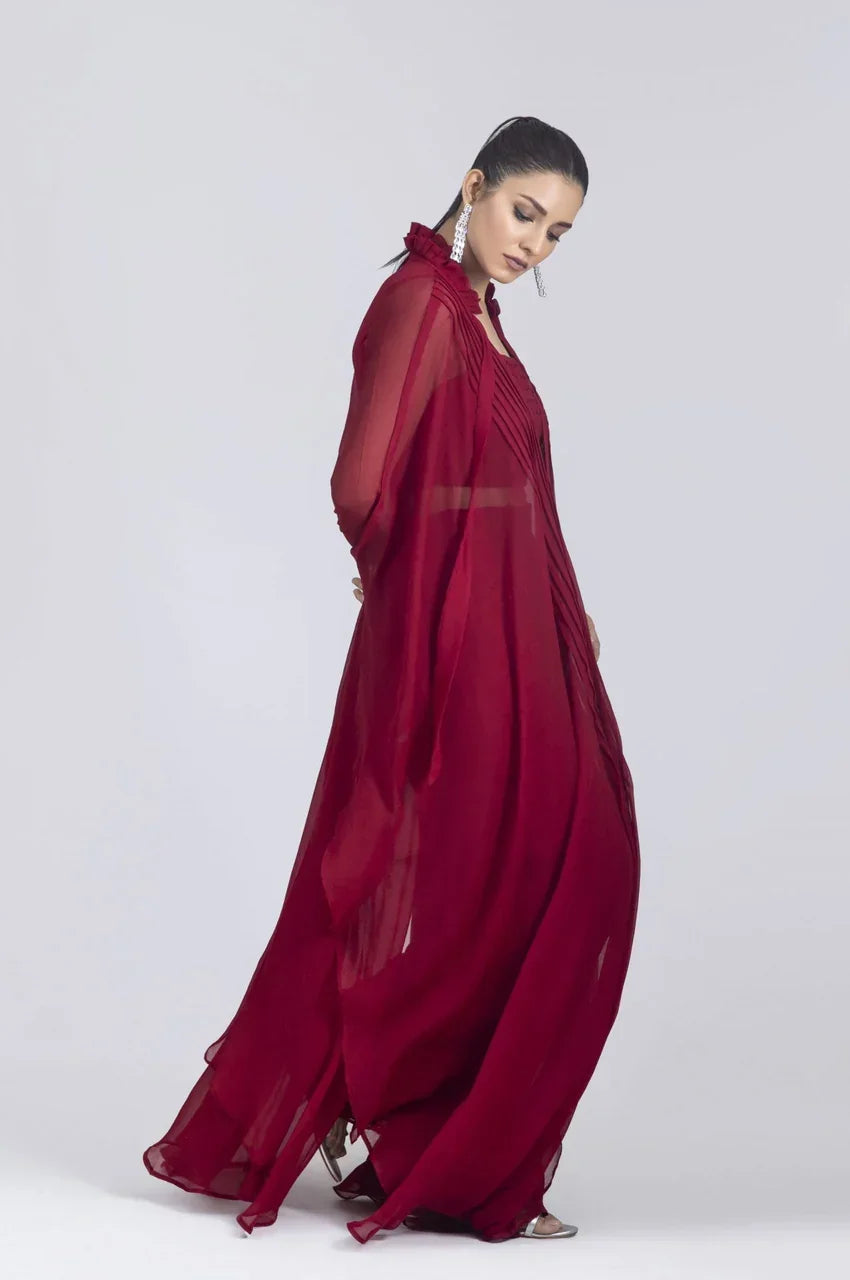 Abaya Shirt - Maroon
