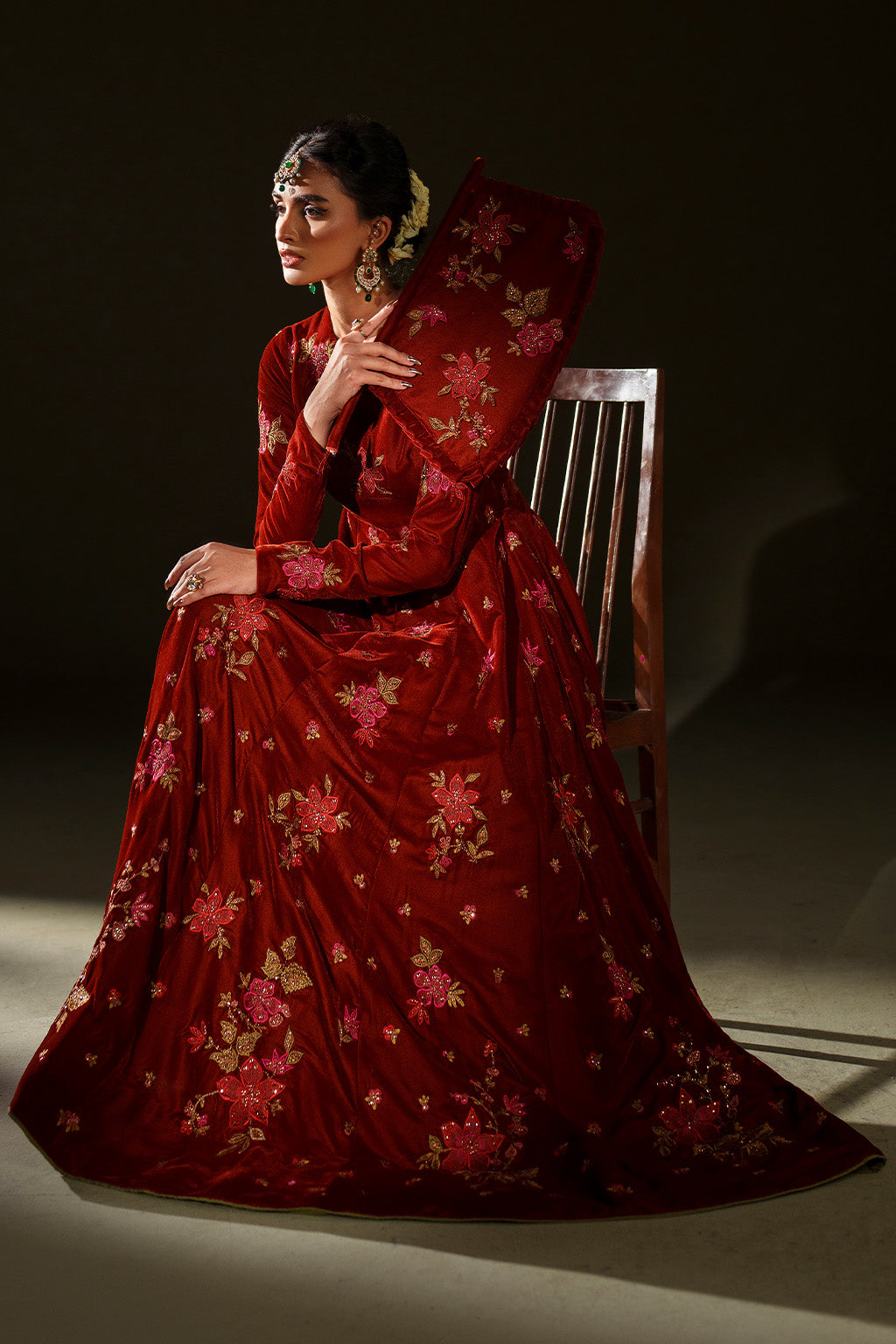 IV-79 Embroidered Velvet