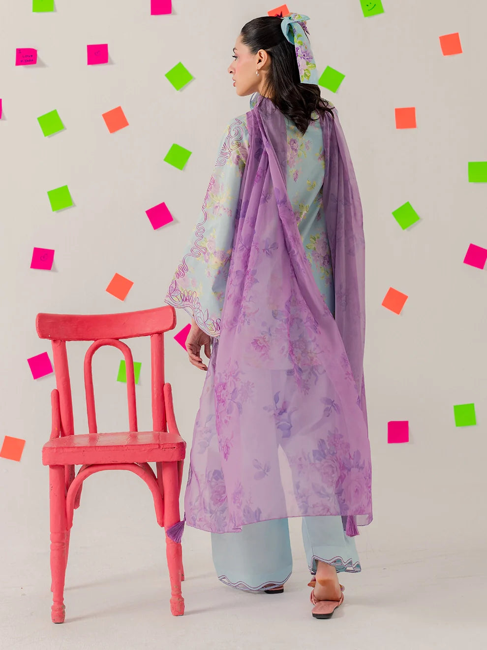 Ribbon - 3Pc Printkari Suit
