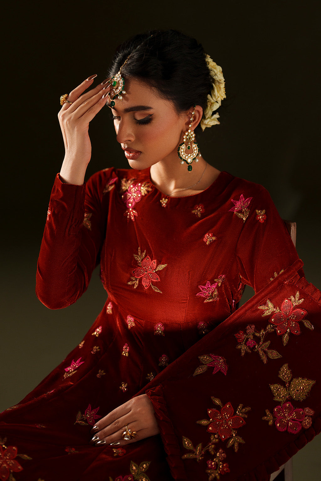 IV-79 Embroidered Velvet