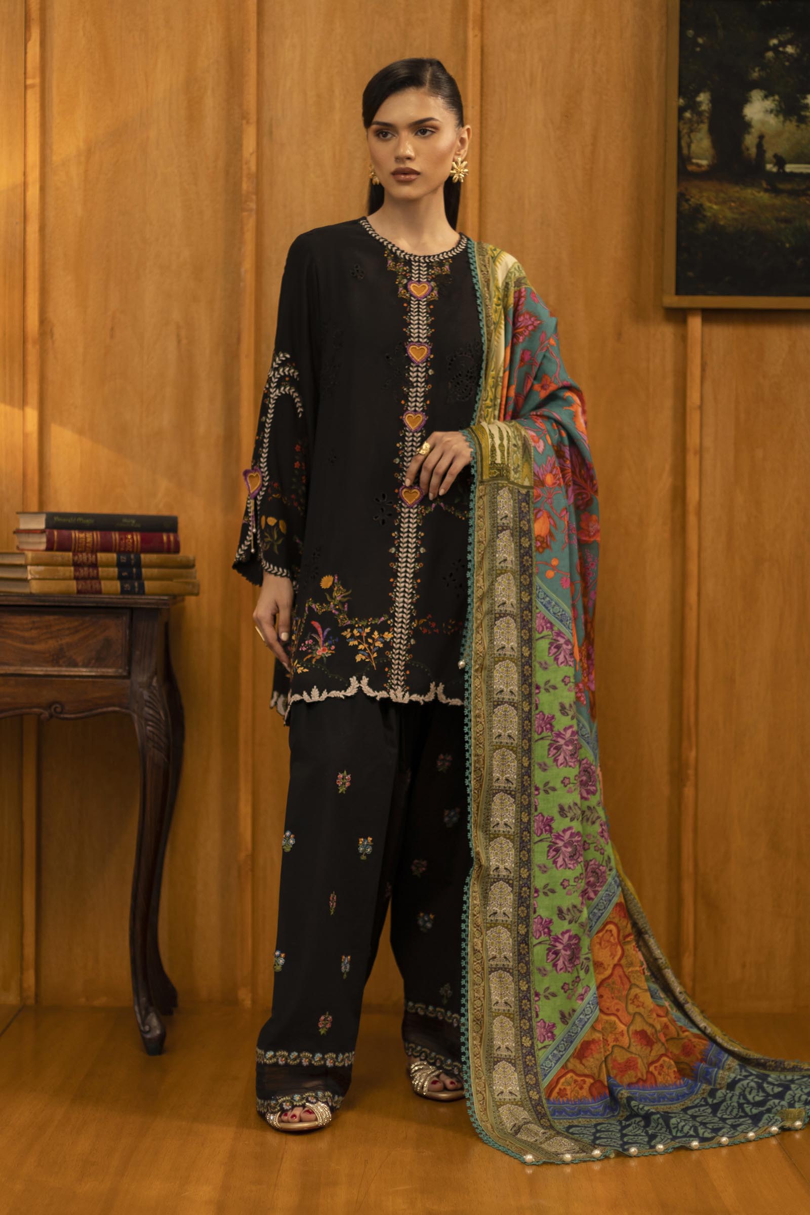 Unstitched Linen Muzlin 3 Piece Suit