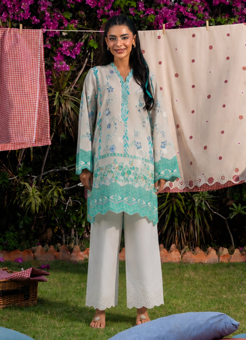 Printed Embroidered Shirt - 16124201207020