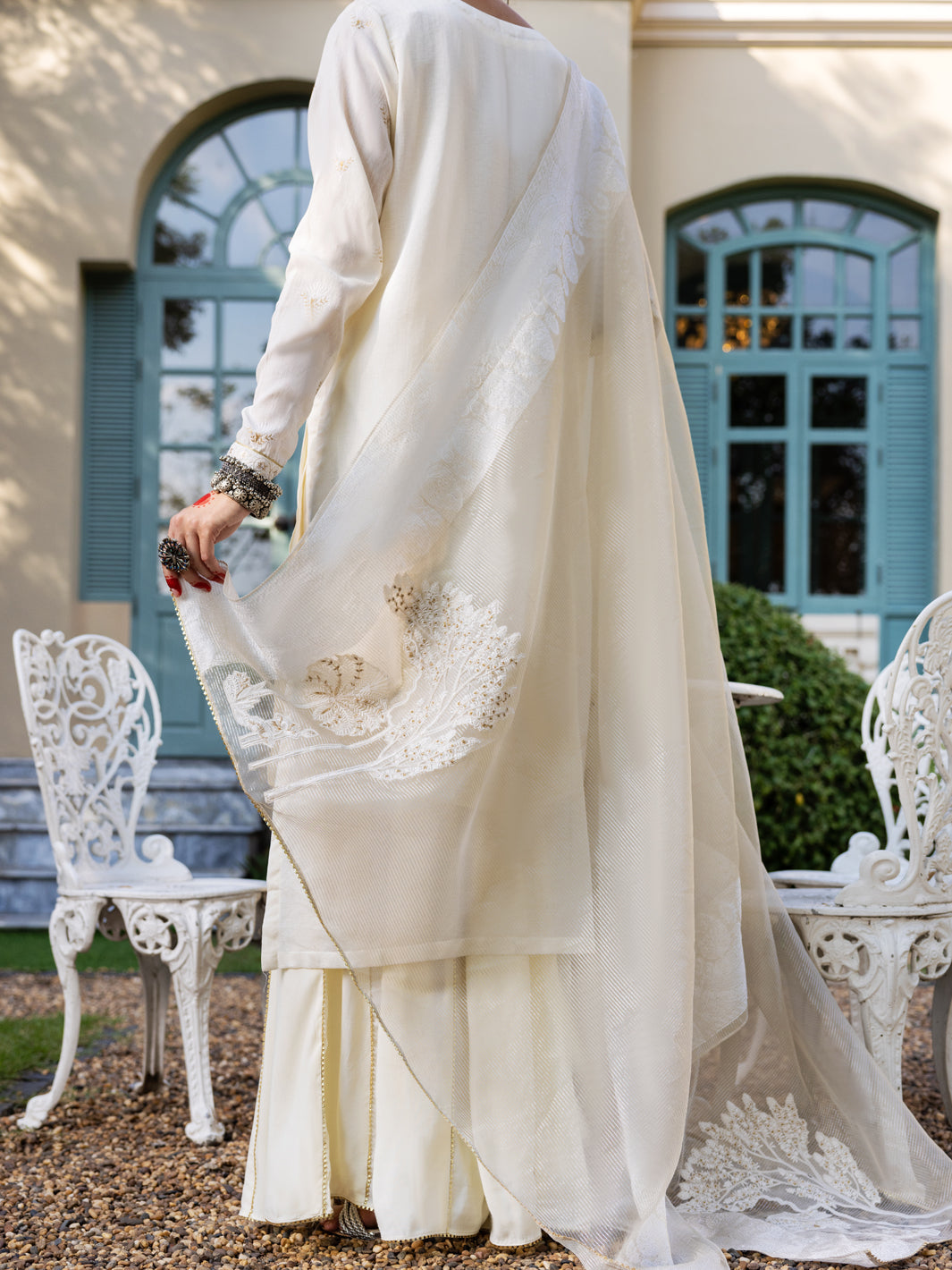 Off White Linen 3Pc Unstitched - ALP-3PS-1658