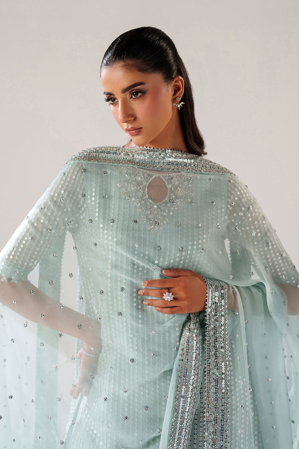 EMBROIDERED CHIFFON UF-4389