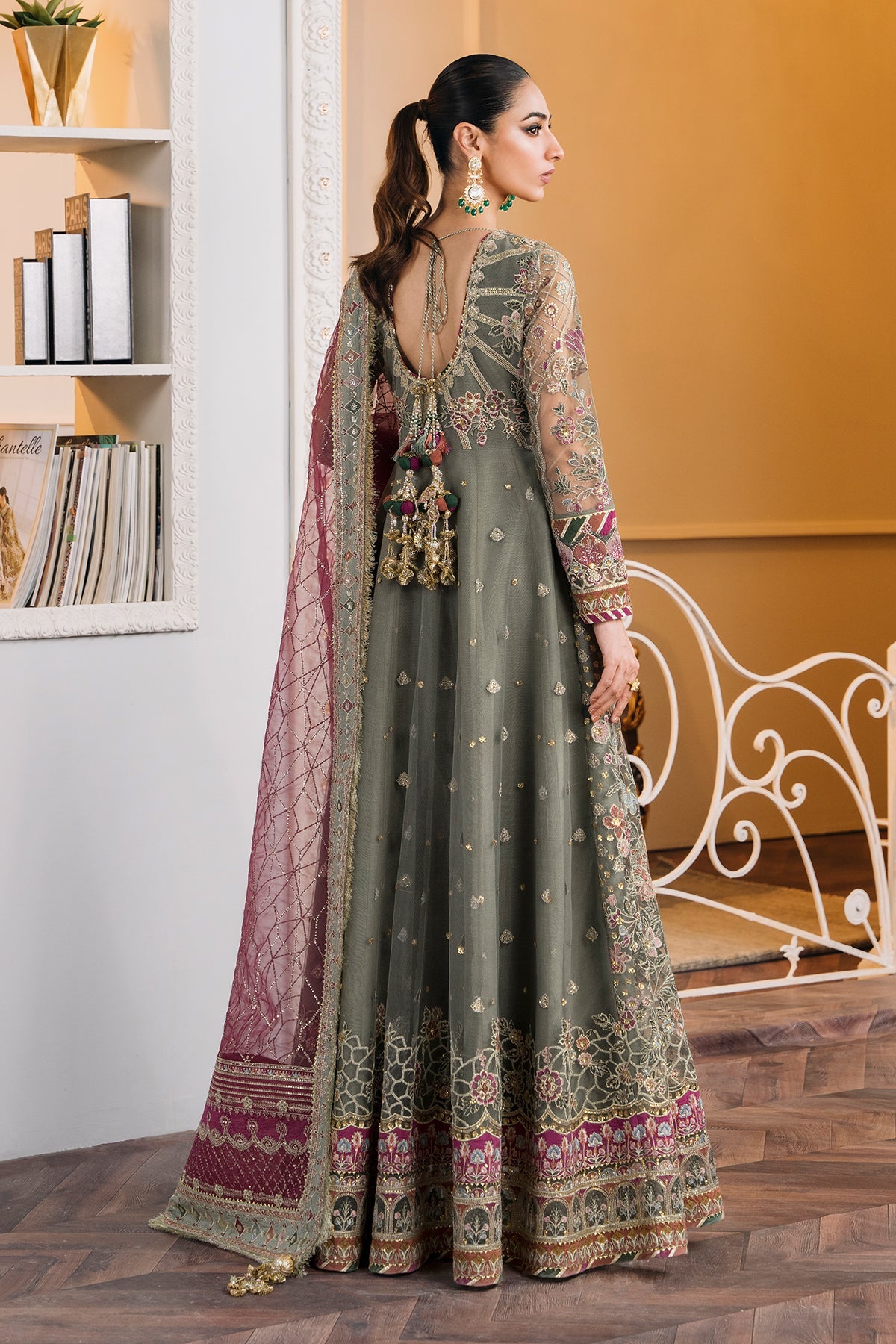 EMBROIDERED NET CH12-02 STITCHED