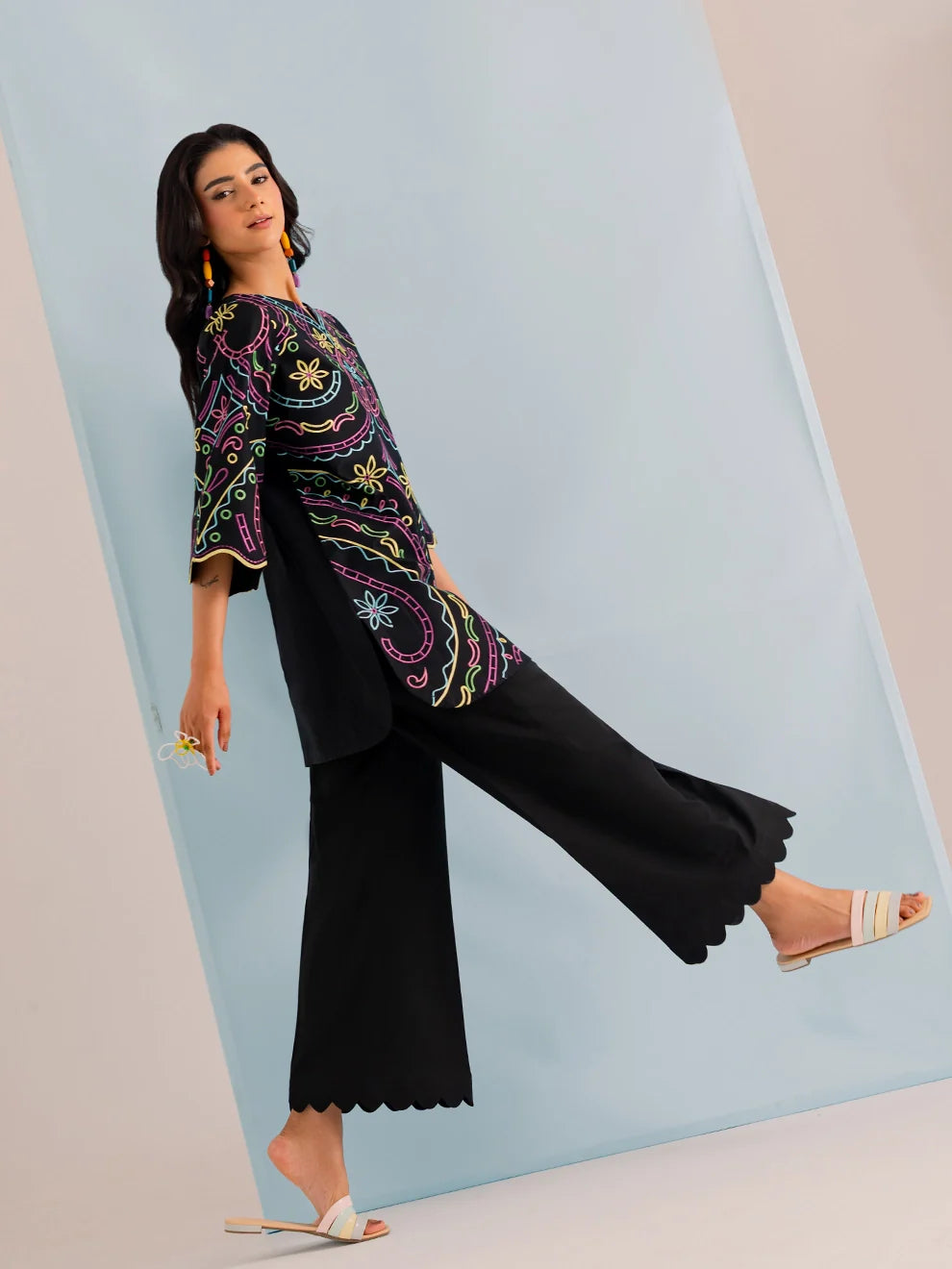 Noirvent | 2Pc Embroidered Cotton Set