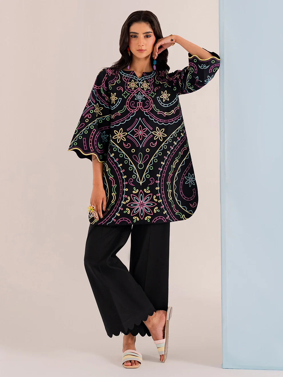 Noirvent | 2Pc Embroidered Cotton Set