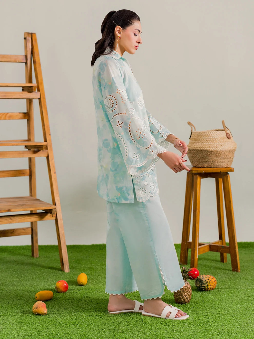 Eyelet - 2Pc Printkari Suit