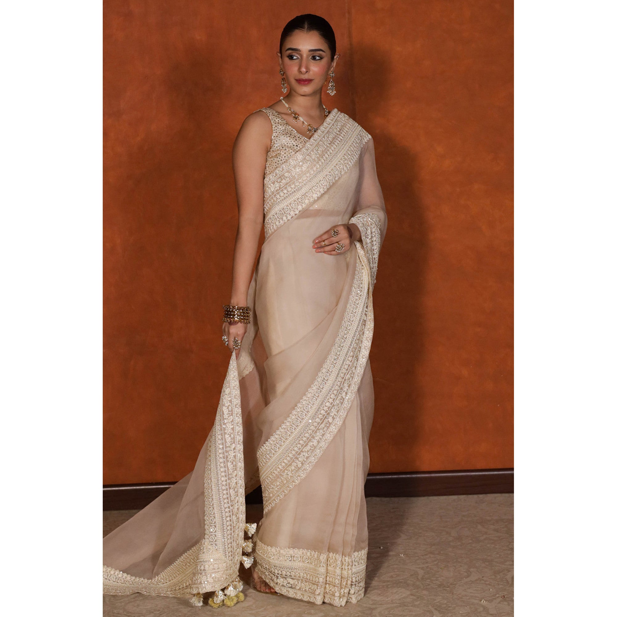Ivory Saree