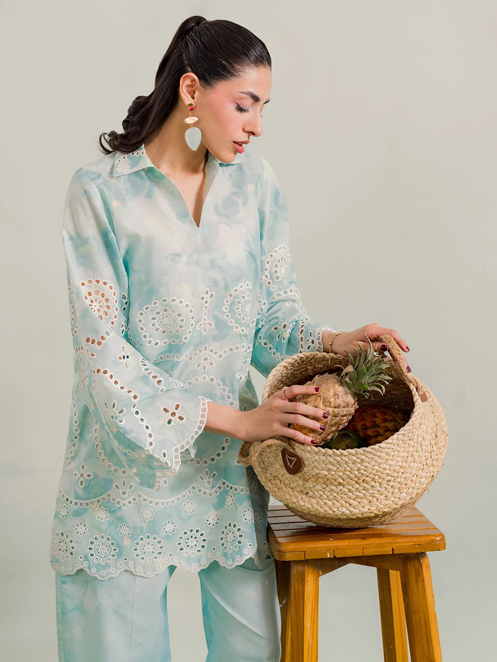 Eyelet - 2Pc Printkari Suit