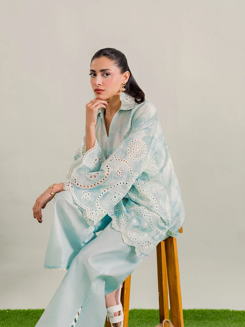 Eyelet - 2Pc Printkari Suit