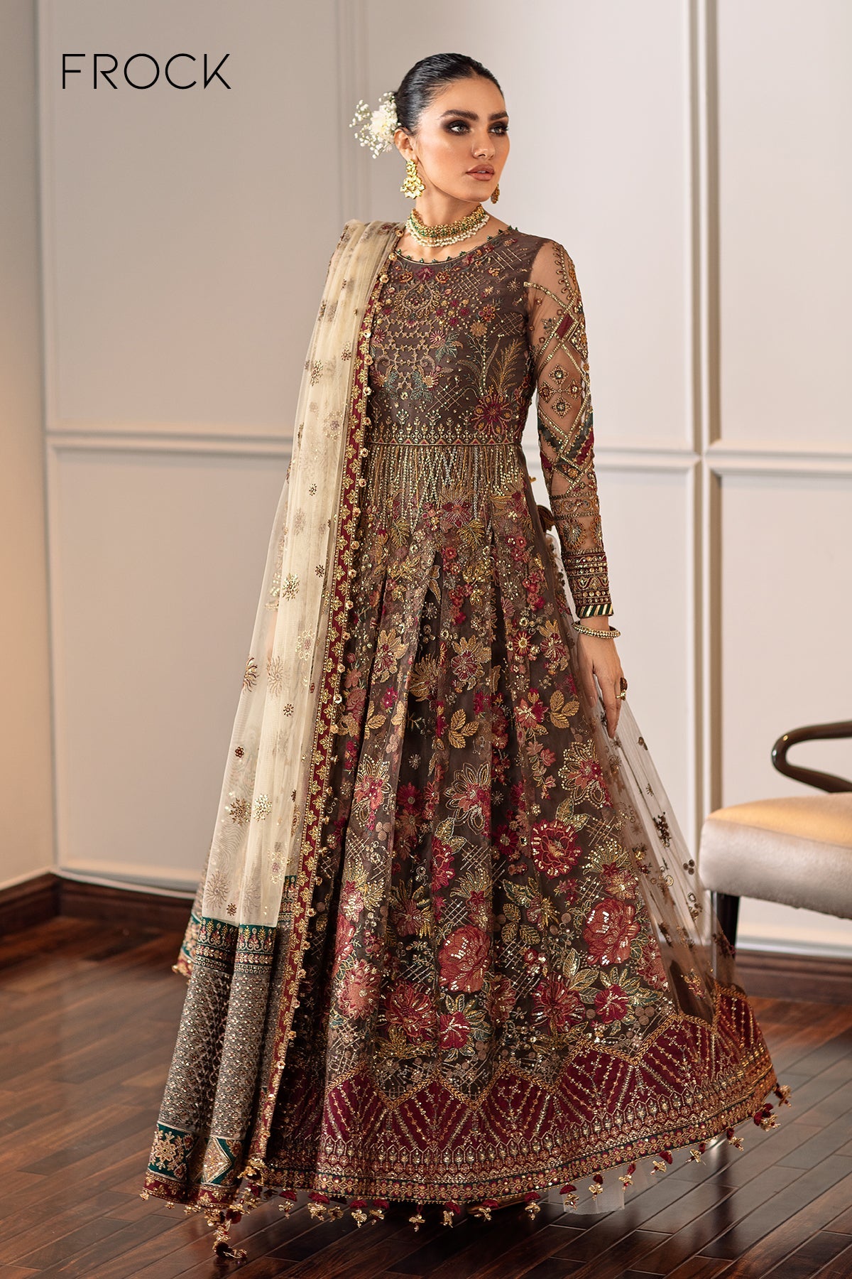 EMBROIDERED NET CH09-02 STITCHED