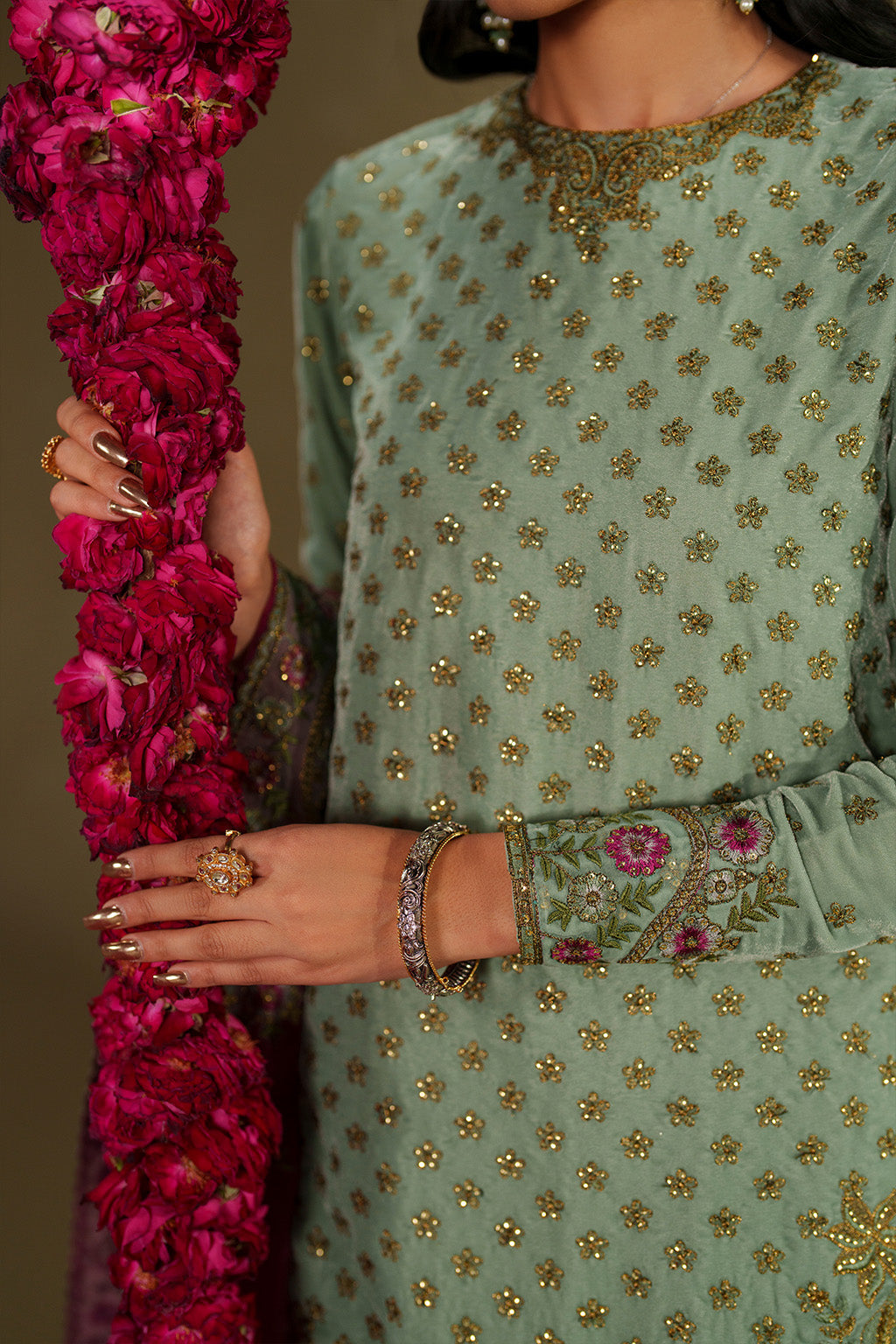 IV-73 Embroidered Velvet