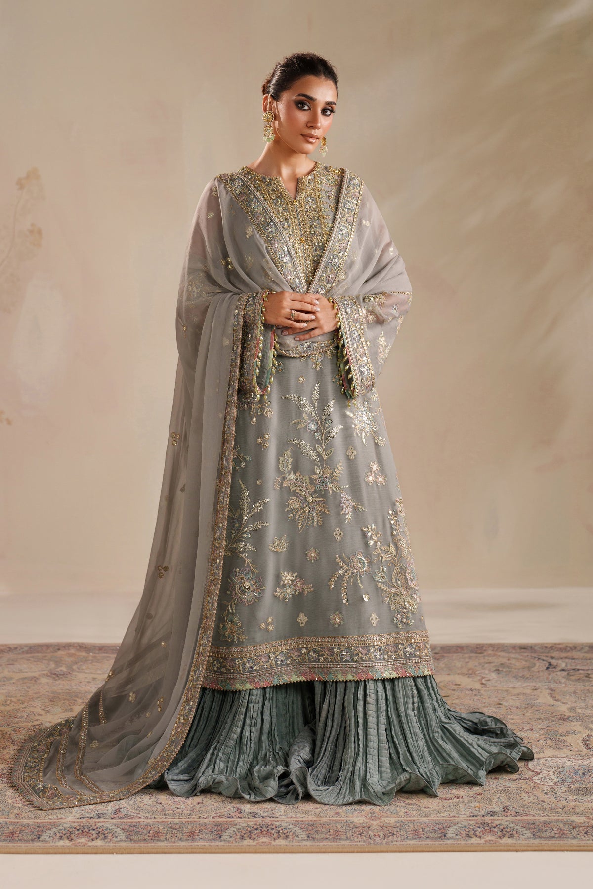 EMBROIDERED CHIFFON UF-4364