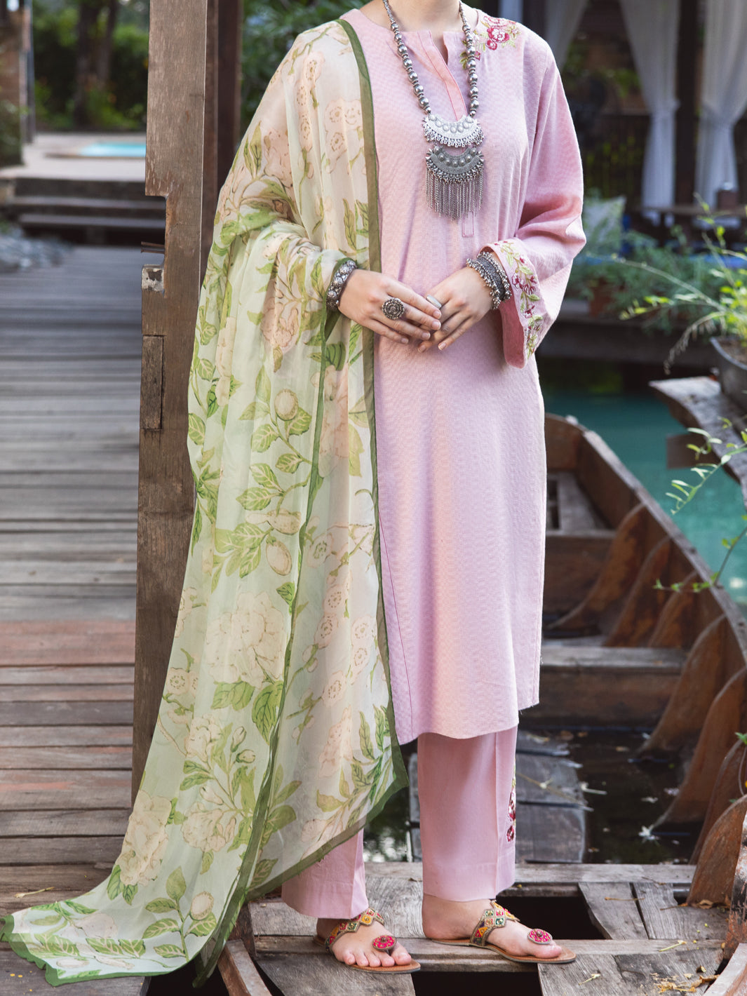 Light Pink Dobby Tunic - ALP-LK-1830