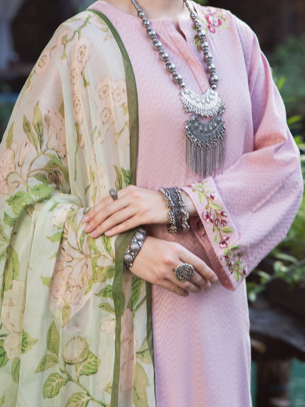 Light Pink Dobby Tunic - ALP-LK-1830