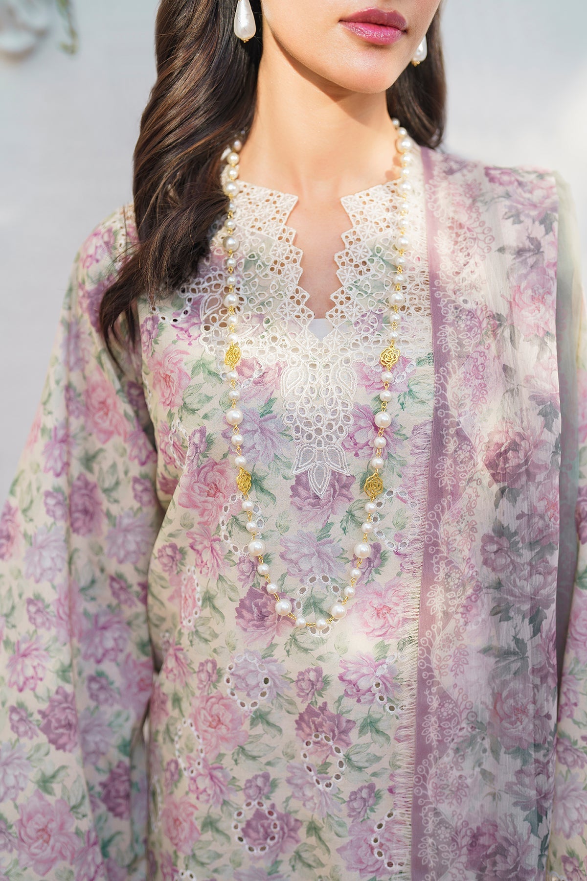 EMBROIDERED PRINTED LAWN SF-638