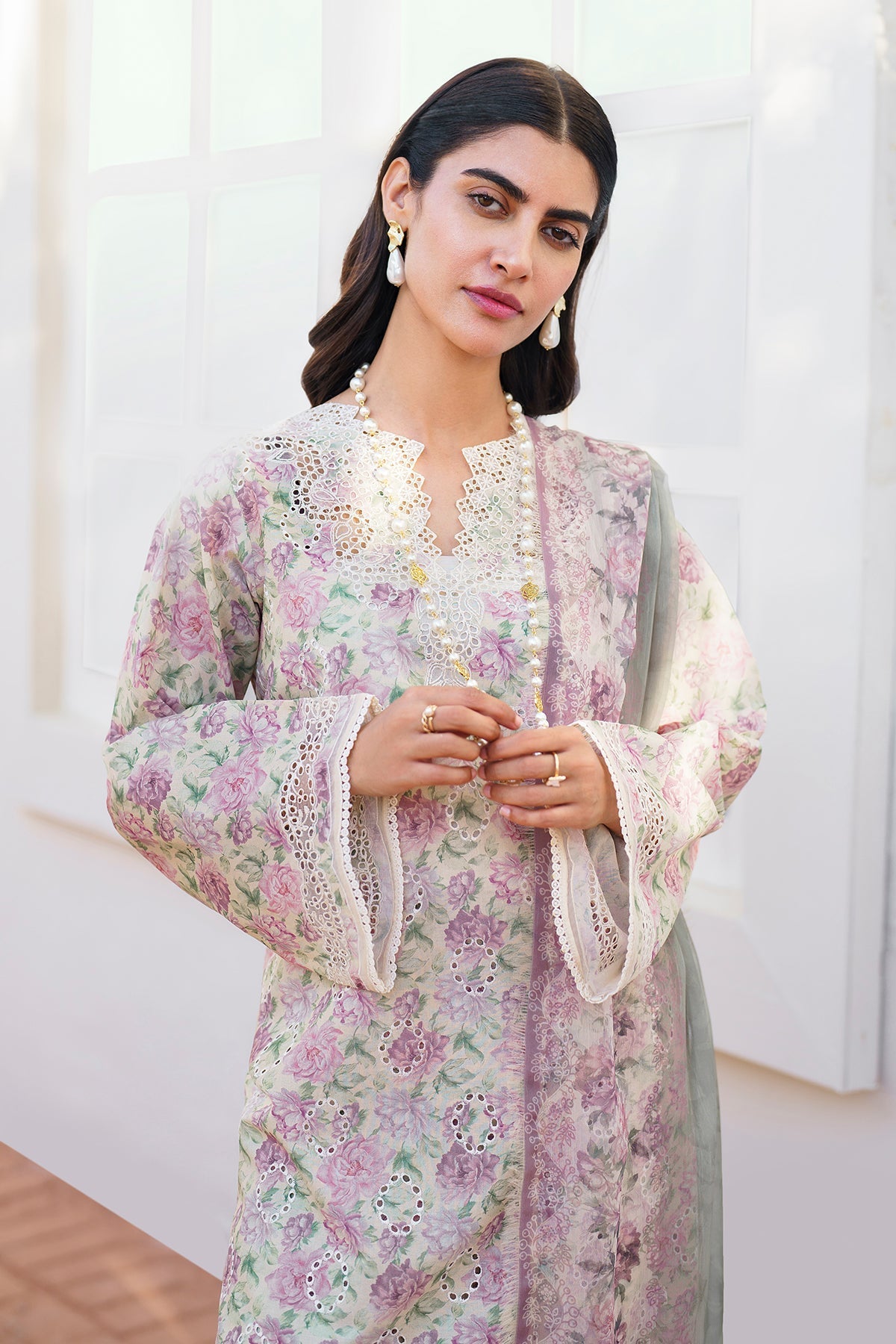 EMBROIDERED PRINTED LAWN SF-638