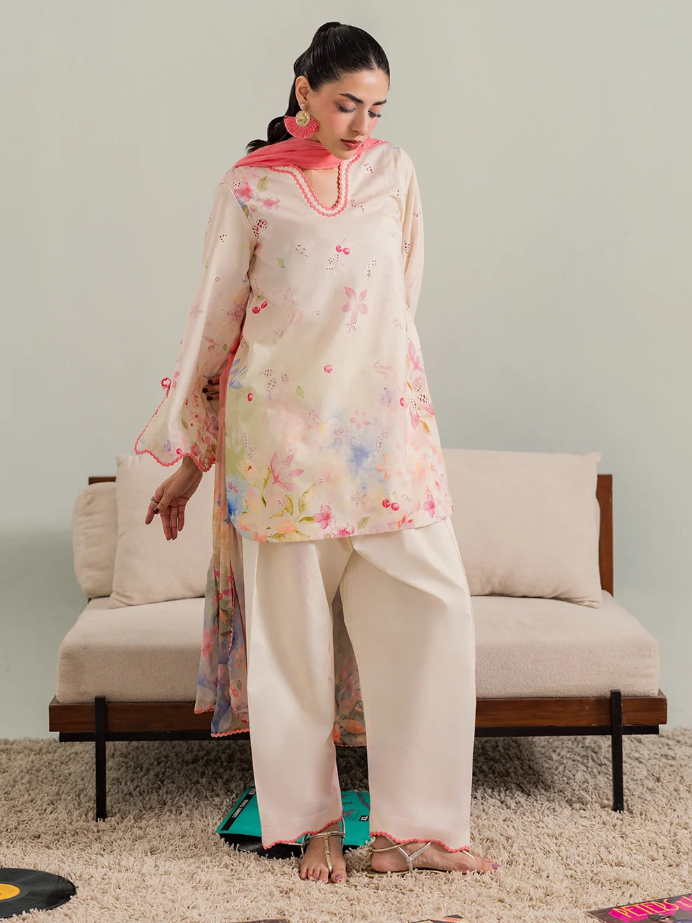 Poise - 3Pc Printkari Suit