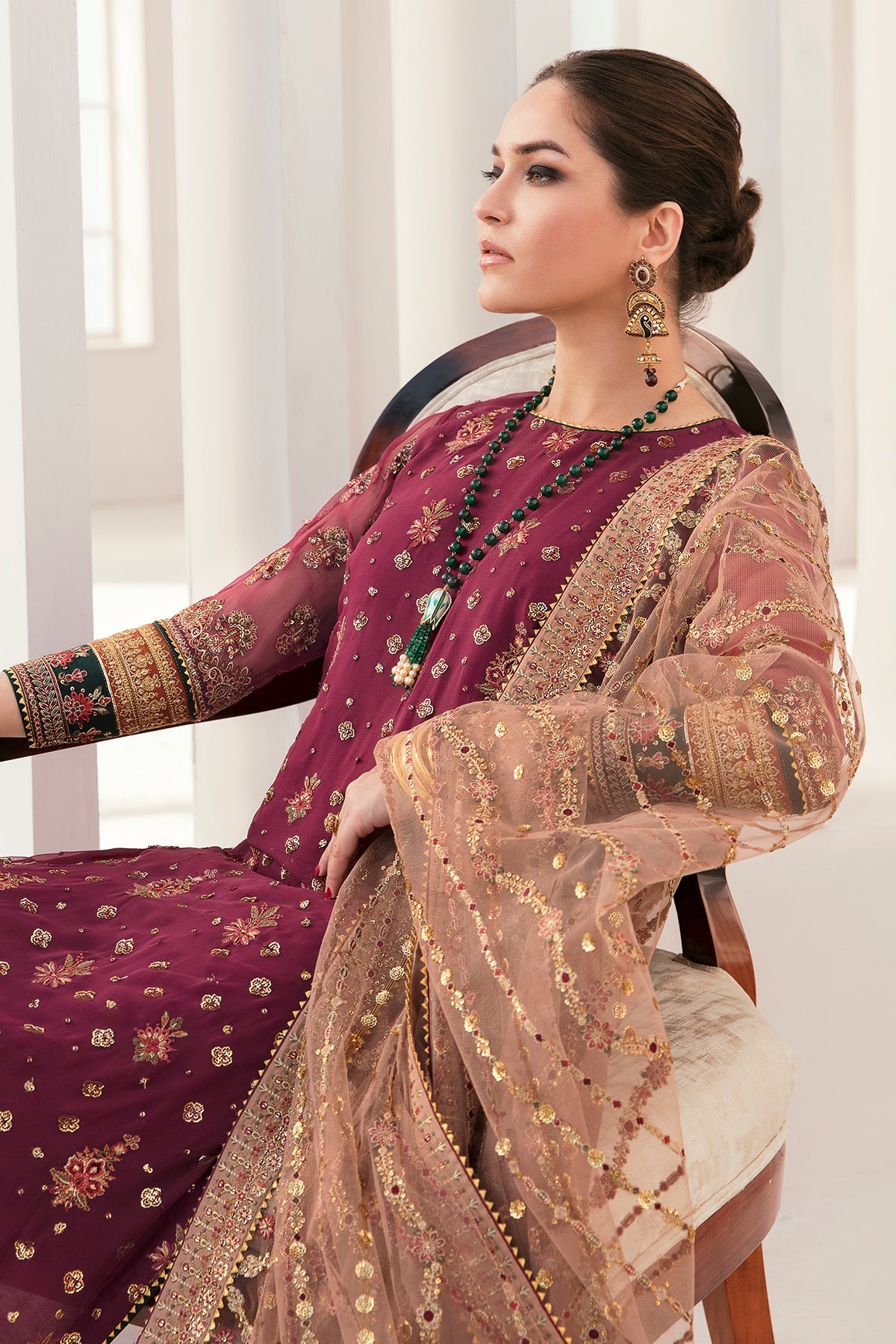 EMBROIDERED CHIFFON CH11-02 STITCHED