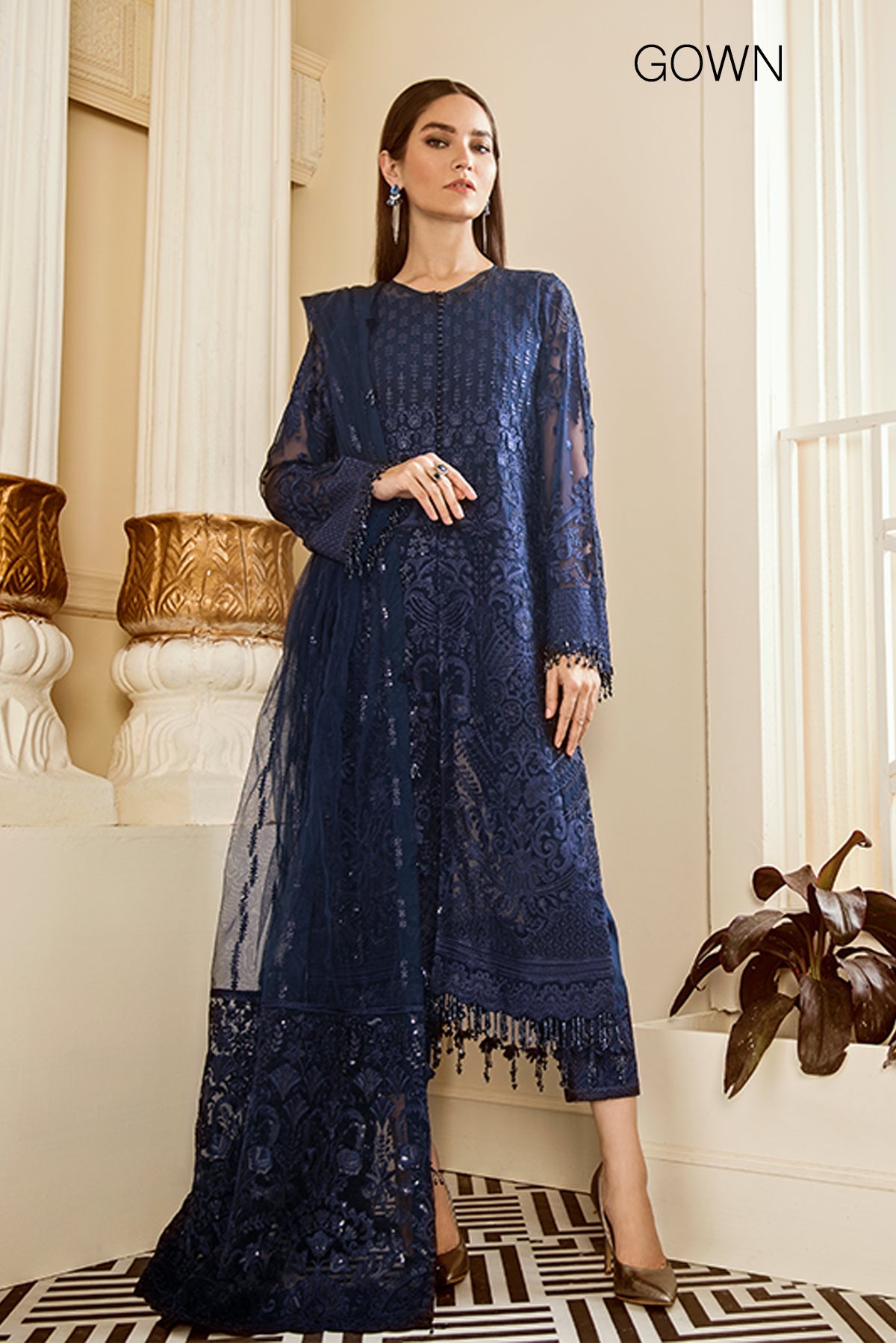 EMBROIDERED CHIFFON CH06-02 STITCHED