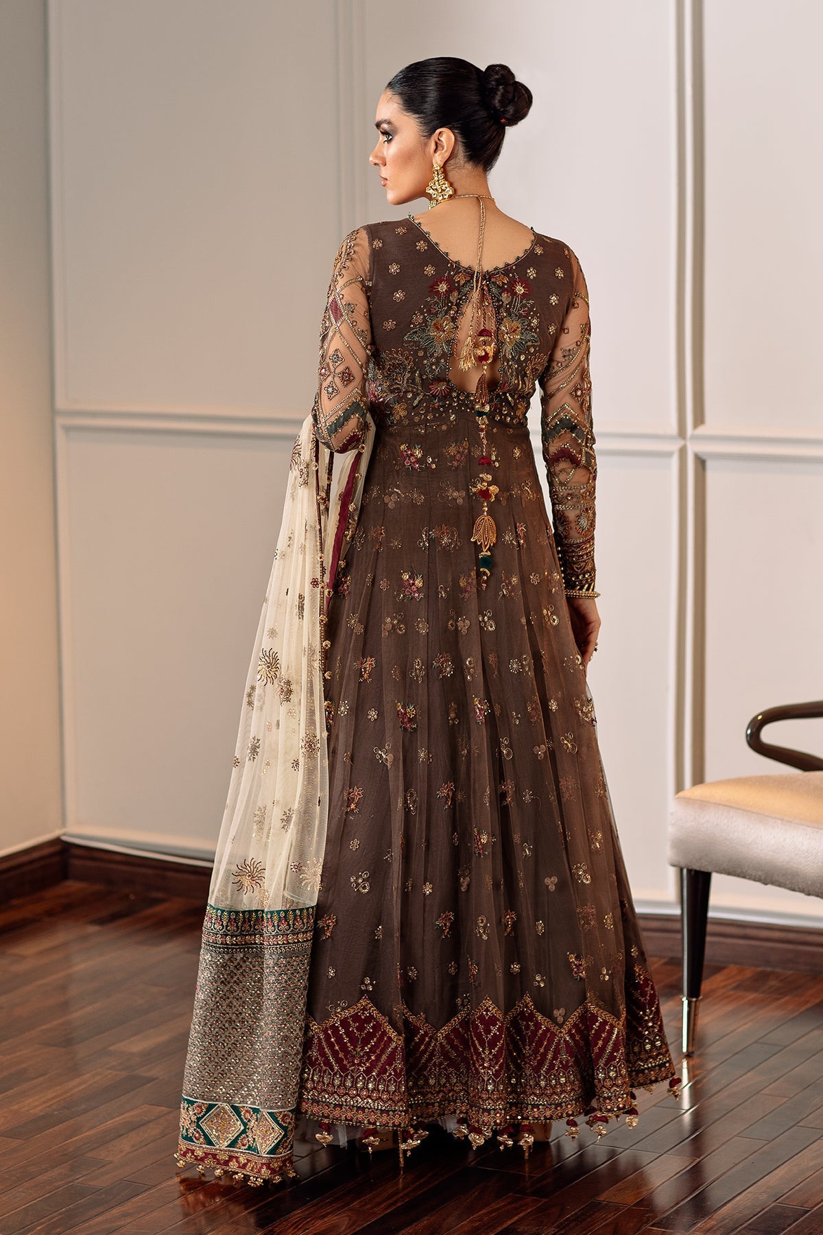 EMBROIDERED NET CH09-02 STITCHED