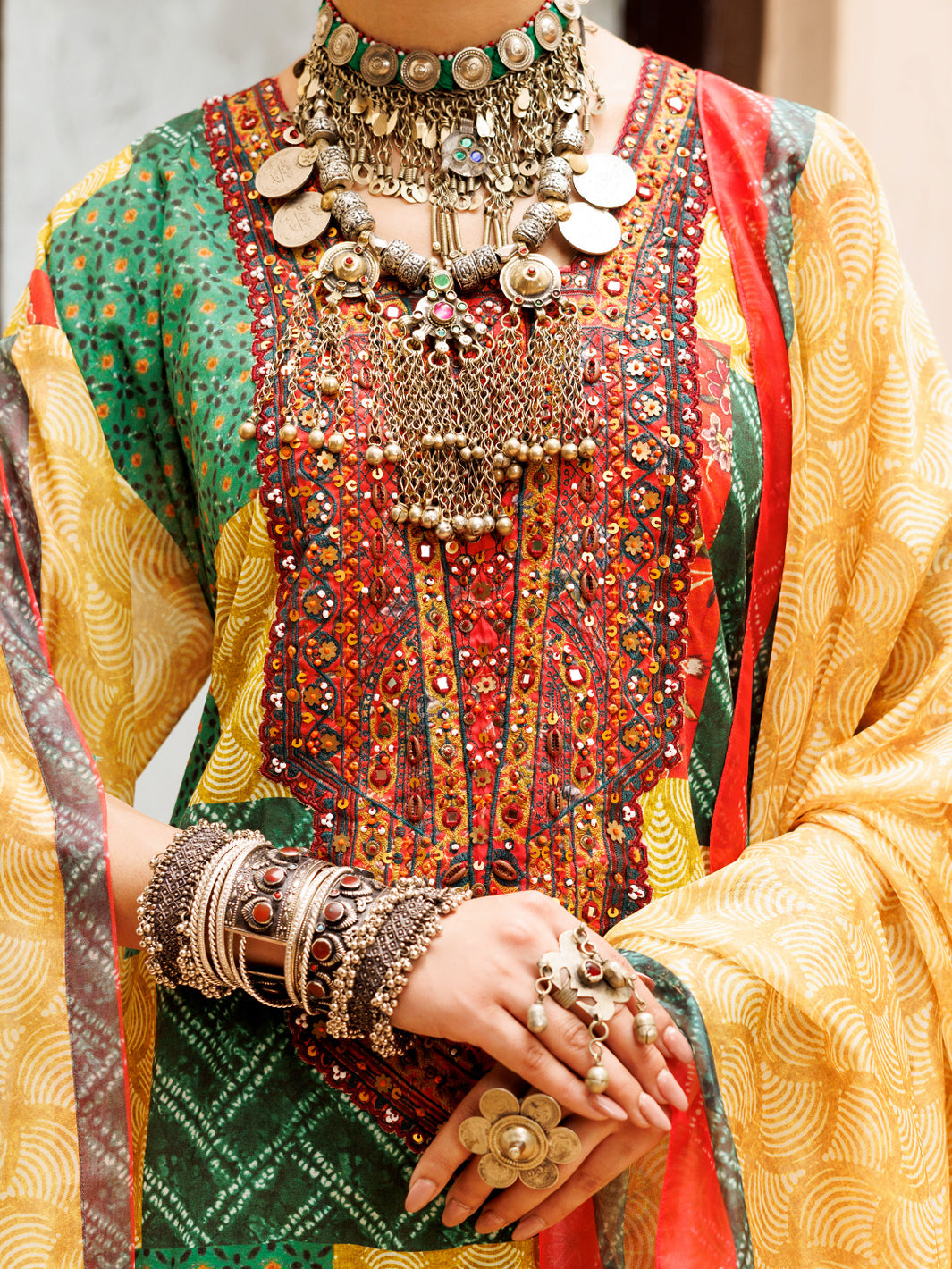 Multicolor Poly-Lawn 3Pc Stitched - ALP-3PS-1957A