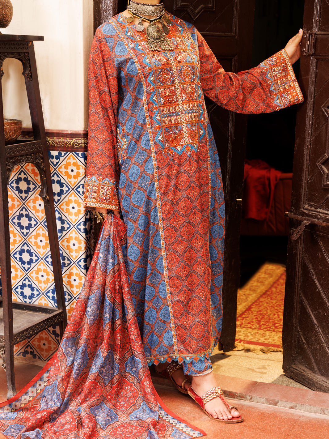 Multicolor Poly-Lawn 3Pc Stitched - ALP-3PS-1958A