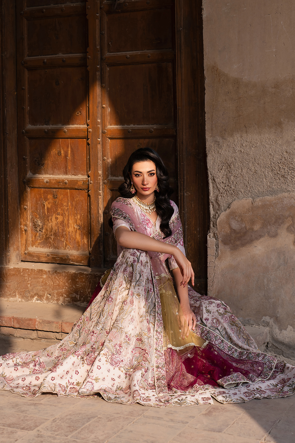 ILC-08 Embroidered Printed Silk (FROCK)